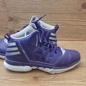 Adidas Men's Purple High-Top Sneakers
